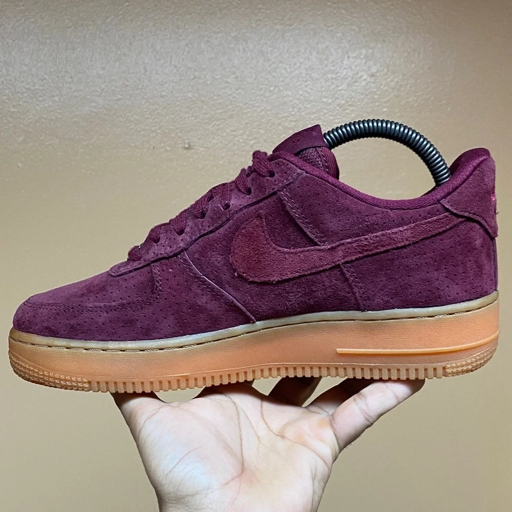 Nike Air Force 1 Low ‘07 Suede “Deep Garnet” 749263-600 Size 8 - Picture 5 of 17